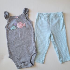 Carter's Sleeveless Bodysuit And Pant Set For Summer